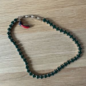 Green tennis necklace